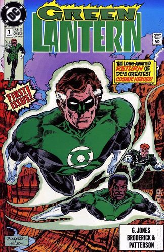 Green Lantern number 1, 1990, with cover coloring by Anthony Tollin.